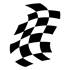 Sticker carrosserie damier noir Cadox