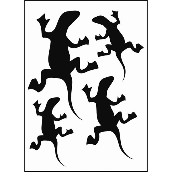 Sticker voiture geckos blanc Cadox