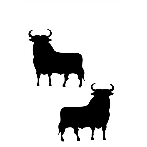 Sticker carrosserie taureau noir Cadox