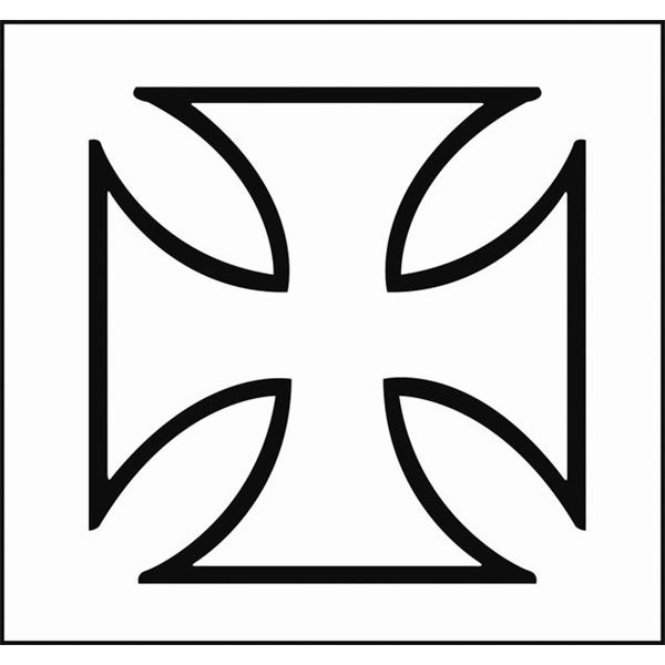 Adhésif transférable Cadox Croix Maltaise noir