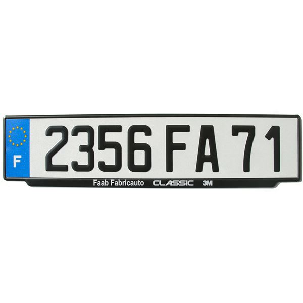 Plaque immatriculation alu basic 520 x 110 mm (ancien système)
