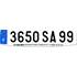 Plaque immatriculation alu Confort 520 x 120 mm (ancien système)