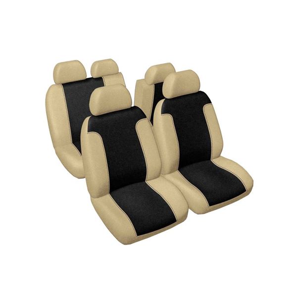Housse de siège beige et noire Evelyne Autosweet