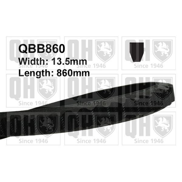 1 courroie d'entrainement Quinton Hazell QBB860