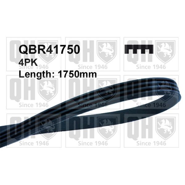 1 courroie d'entrainement Quinton Hazell QBR41750