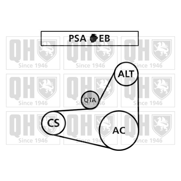 1 courroie d'entrainement Quinton Hazell QBR61038