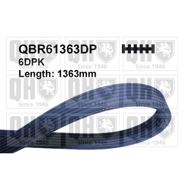 1 courroie d'entrainement Quinton Hazell QBR61363DP