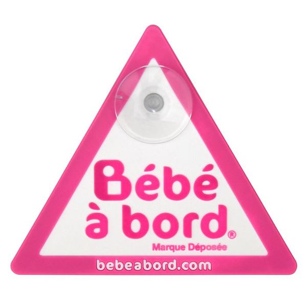 Ventouse triangle rose Bébé à bord