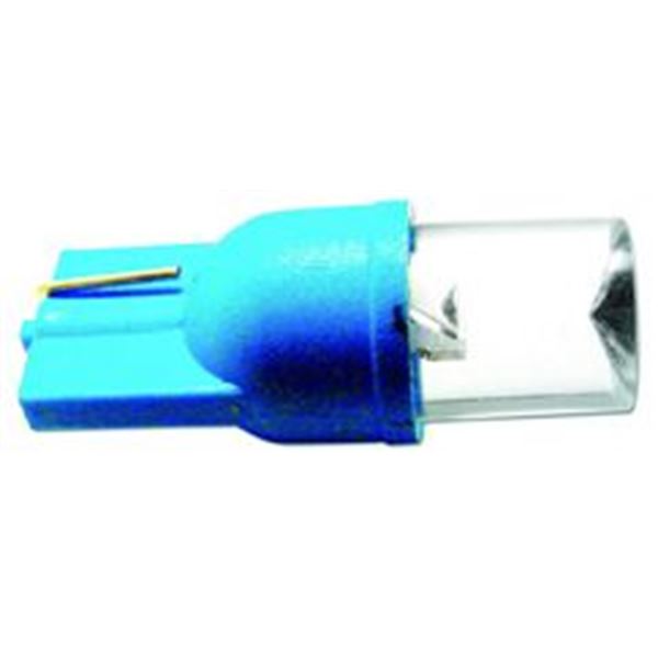 2 ampoules 1 LED rondes bleues Wedgebase