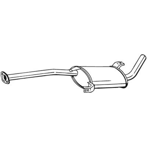 1 silencieux d'échappement intermédiaire Bosal 279125