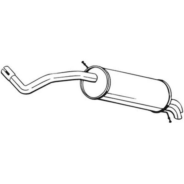 1 silencieux d'échappement arrière Bosal 279537