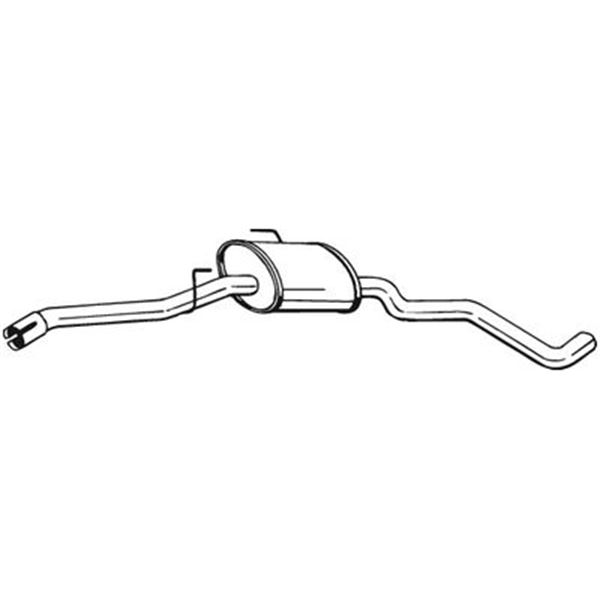 1 silencieux d'échappement intermédiaire Bosal 282505