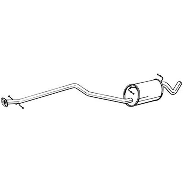 1 silencieux d'échappement intermédiaire Bosal 289017