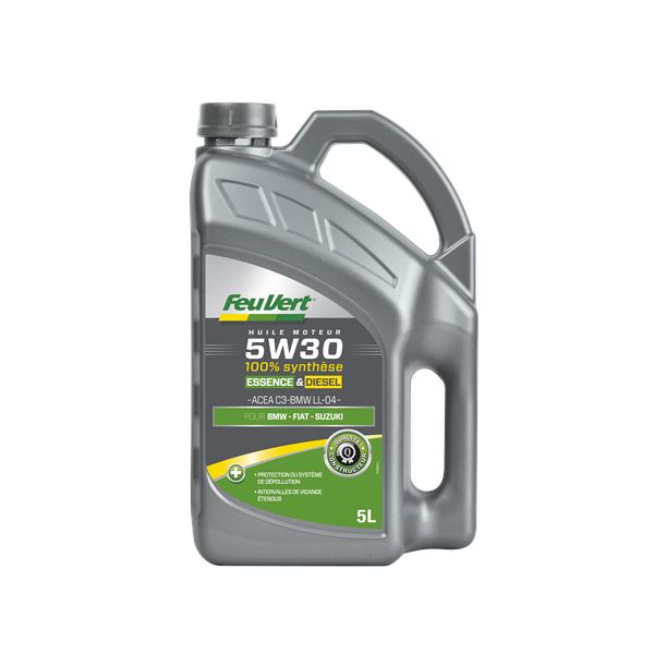 Huile moteur FEU VERT C3 essence/diesel 5W30  5L