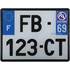 Plaque immatriculation moto alu 170 x 130 mm département 43