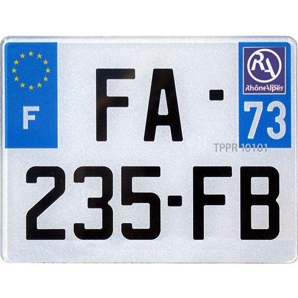 Plaque immatriculation moto plastique 170 x 130 mm SIV