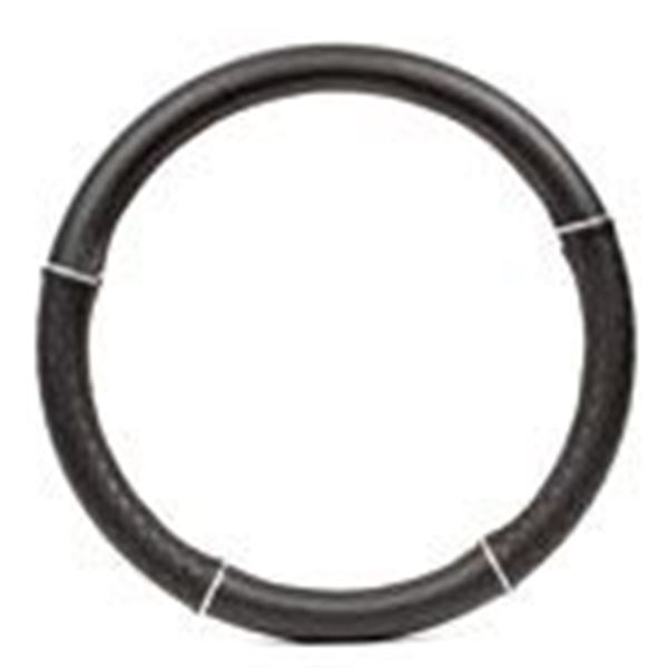 Couvre volant noir insert chrome