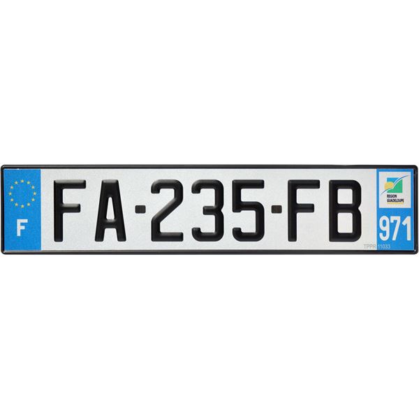 Plaque immatriculation alu basic 520 x 110 mm département 56