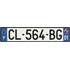 Plaque immatriculation alu basic 520 x 110 mm département 01