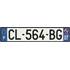 Plaque immatriculation alu basic 520 x 110 mm département 07