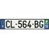 Plaque immatriculation alu basic 520 x 110 mm département 19