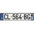 Plaque immatriculation alu basic 520 x 110 mm département 20