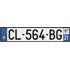 Plaque immatriculation alu basic 520 x 110 mm département 21