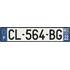 Plaque immatriculation alu basic 520 x 110 mm département 22