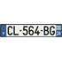 Plaque immatriculation alu basic 520 x 110 mm département 24