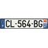 Plaque immatriculation alu basic 520 x 110 mm département 27