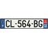 Plaque immatriculation alu basic 520 x 110 mm département 32