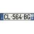 Plaque immatriculation alu basic 520 x 110 mm département 36