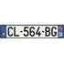 Plaque immatriculation alu basic 520 x 110 mm département 38