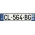 Plaque immatriculation alu basic 520 x 110 mm département 40