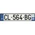 Plaque immatriculation alu basic 520 x 110 mm département 49