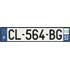 Plaque immatriculation alu basic 520 x 110 mm département 53