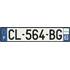 Plaque immatriculation alu basic 520 x 110 mm département 63