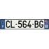 Plaque immatriculation alu basic 520 x 110 mm département 69