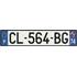 Plaque immatriculation alu basic 520 x 110 mm département 74
