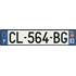 Plaque immatriculation alu basic 520 x 110 mm département 83