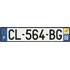 Plaque immatriculation alu basic 520 x 110 mm département 88