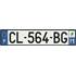 Plaque immatriculation alu basic 520 x 110 mm département 971