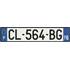Plaque immatriculation alu basic 520 x 110 mm département 976