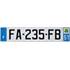 Plaque immatriculation alu confort 520 x 110 mm département 72