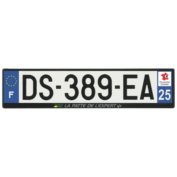 Plaque immatriculation alu basic 520 x 120 mm département 25