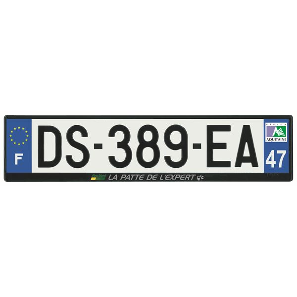 Plaque immatriculation alu basic 520 x 120 mm département 47