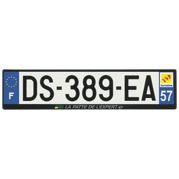 Plaque immatriculation alu basic 520 x 120 mm département 57