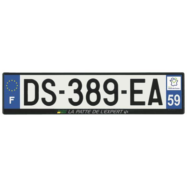 Plaque immatriculation alu basic 520 x 120 mm département 59