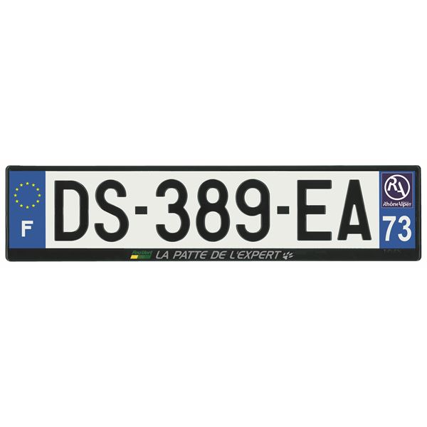 Plaque immatriculation alu basic 520 x 120 mm département 73