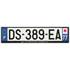 Plaque immatriculation alu basic 520 x 120 mm département 77